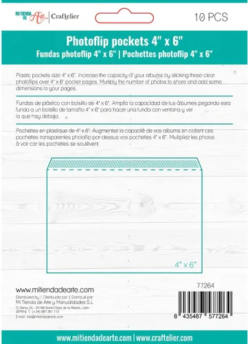 Vista 4 de Craftelier - Fundas de plástico transparente para Photoflip Accesorio perfecto para aumentar la capacidad del álbum de fotos Incluye 10 fundas