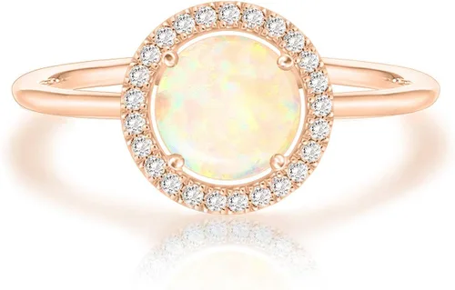 Vista 27 de PAVOI - Anillos chapados en oro de 14K con cristal de piedra natal Anillos para mujer