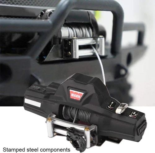 Vista 3 de Cabrestante automático de coche Rc, universal escala 1/8 modelo Rc vehículo oruga accesorio de coche Dualmotor Winch con control remoto inalámbrico