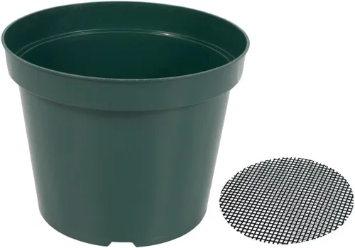 Vista 10 de Macetas de plástico negro RooTrimmer de 4/6/8 pulgadas, paquete de 15, plástico engrosado con agujeros de drenaje, para interior/exterior