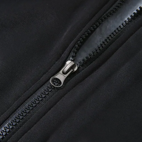 Vista 4 de JiangWu Sudaderas con capucha para hombre, forro polar, forro polar, con cremallera, chaquetas