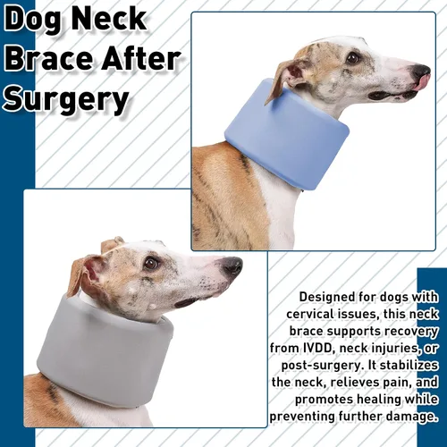 Vista 3 de ETIAL Soporte para el cuello para perro después de la cirugía, collar protector transpirable para perros para evitar que las mascotas cicatricen