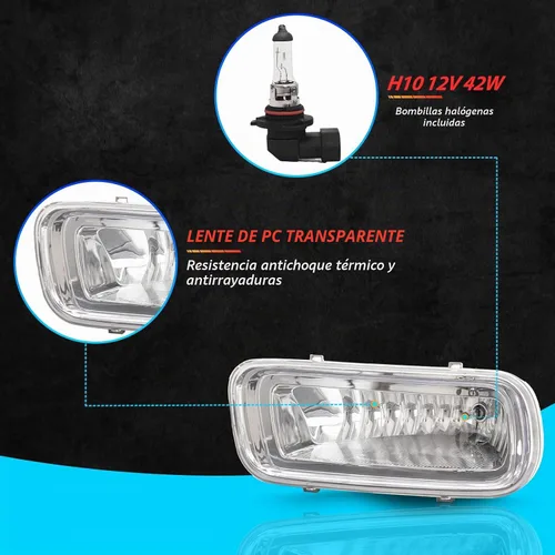 Vista 4 de Conjunto de luces antiniebla para Ford F150 2004 2005 2006, kit de repuesto de luces antiniebla para Lincoln Mark LT Base 2006 con bombilla halógena