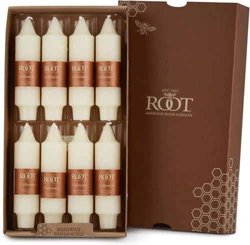 Vista 13 de Root Candles 59572 Timberline Collenette - Velas de cena sin perfume de 5 pulgadas, 8 unidades, oliva oscuro