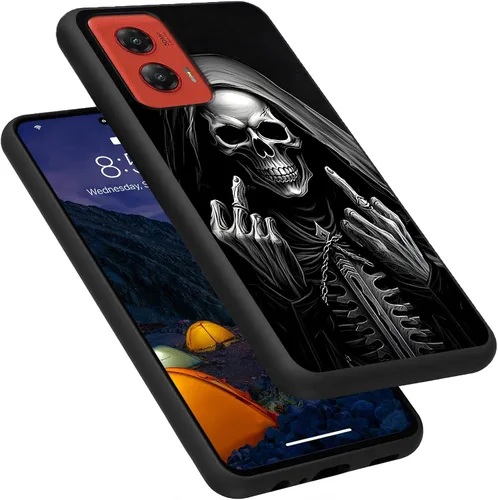Vista 224 de Funda para Motorola Moto G Play 4G 2024, delgada y ligera, de silicona de TPU suave, color negro, ultrafina, para Motorola Moto G Play 4G 2024, Art