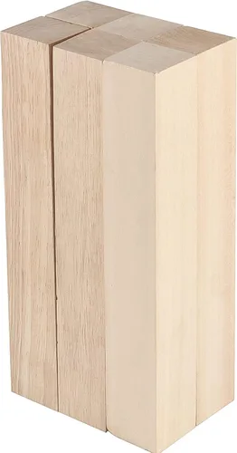 Vista 5 de ZOENHOU 6 bloques de tallado de madera de tilo de 12 x 2 x 2 pulgadas, espacios en blanco de madera suave sin terminar para manualidades