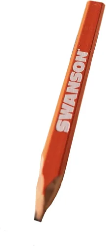 Vista 2 de Swanson Tool Co CP700 - Paquete de 5 lápices de carpintero naranja brillante con grafito negro High-visibility yellow traditional wood carpenter
