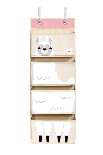Vista 7 de 3 Sprouts Organizador de bebé sobre la puerta, almacenamiento esencial para el cuarto del bebé, soporte de animales de peluche y organizador de Oso