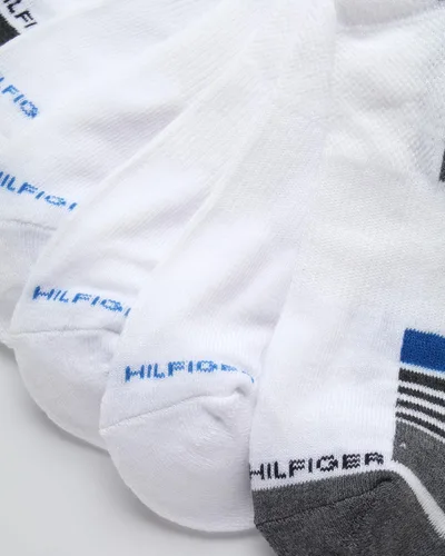 Vista 20 de Tommy Hilfiger Calcetines de corte bajo para hombre, paquete de 12 calcetines deportivos para correr que absorben la humedad para hombre