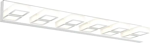Vista 18 de Ralbay - Luz LED negra para tocador de baño, moderna, atenuable con 5 temperaturas de color, accesorios de iluminación de pared de acrílico negro