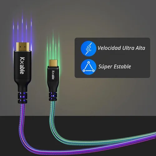 Vista 4 de Cable USB C a HDMI 2.1 de 4 pies, con 2 adaptadores HDMI, 8K@60Hz, 4K