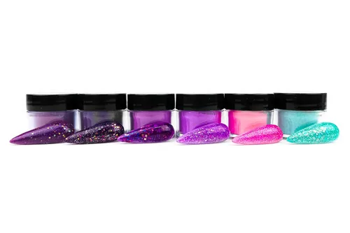 Vista 3 de Mia Secret - Colección de polvo acrílico para uñas, polímero Marry ME, 6 piezas