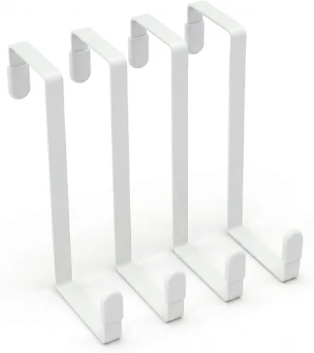 Vista 8 de ganchos para encima de la puerta, reversibles, diseñados para los dos anchos de puerta más populares (4 unidades)