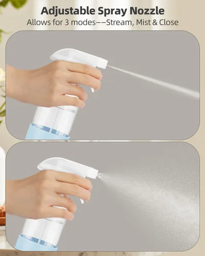 Vista 3 de Worldgsb 2 unidades de botellas de spray de vidrio de 8 oz, contenedores vacíos rellenables con protección de funda de silicona, botellas de spray
