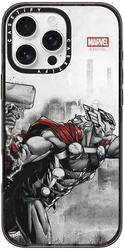 Vista 36 de CASETiFY Funda para iPhone Air, compatible con MagSafe Marvel VS CoLab Protección contra caídas de grado militar 4x de 8.2 pies Funda Capitán