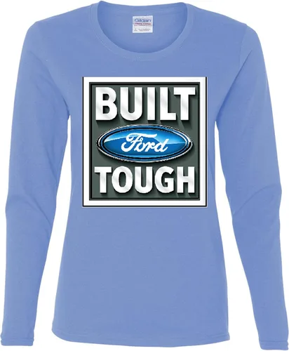 Vista 3 de L Built Ford Tough Classic Truck Logo Ford Mustang Shelby - Mangas largas oficiales para mujer
