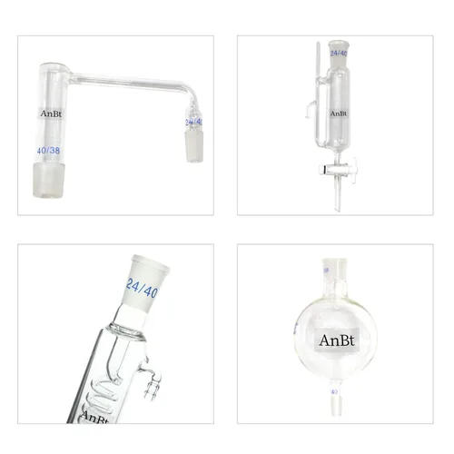 Vista 5 de Kits de cristalería del purificador del destilador del agua del aparato de la destilación del aceite esencial del laboratorio 67.6 fl oz W/tubo