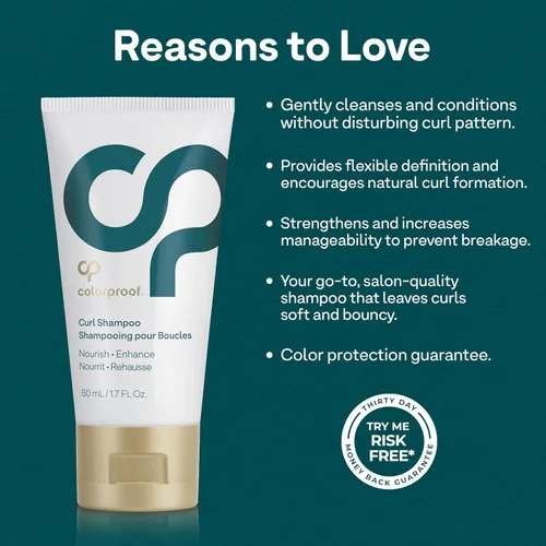 Vista 4 de Colorproof Curl Shampoo for Women Curly Hair Shampoo that Nourishes, Defines and Leaves Curls Soft Smooth, White Tea Scent