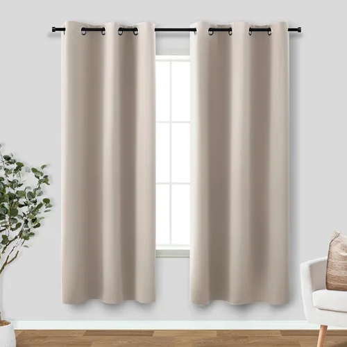 Vista 167 de KOUFALL Cortinas de Baño Aqua para Ventana, Juego de 2 Paneles Decoración Costera Cortinas Cortas Opacas para Ventana Pequeña de Cocina Puerta