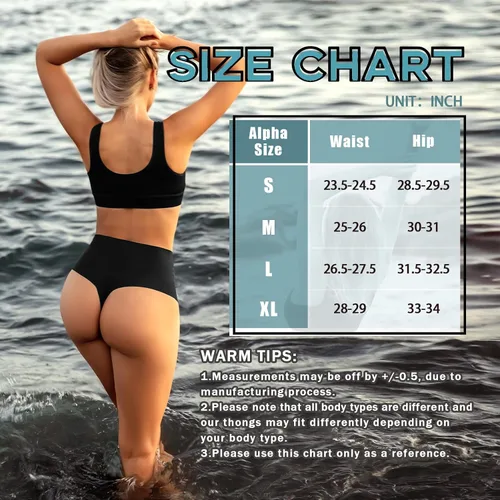 Vista 6 de SINOPHANT Tangas de cintura alta para mujer, sin costuras, ropa interior invisible, paquete de 4
