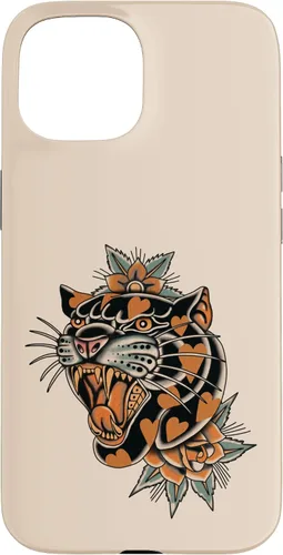 Vista 6 de American Traditional Panther with Hearts Old School Tattoo Case para iPhone 17