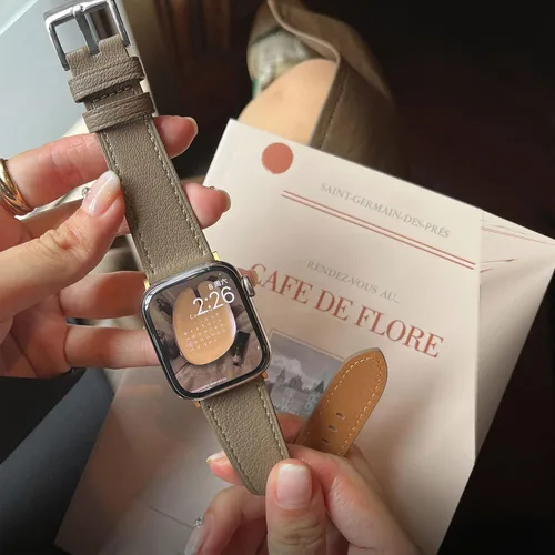 Vista 3 de Moran - Correas de cuero compatibles con Apple Watch Band 1.929 in 1.772 in 1.732 in 1.654 in 1.614 in 1.575 in 1.496 in, correa de cuero de oveja