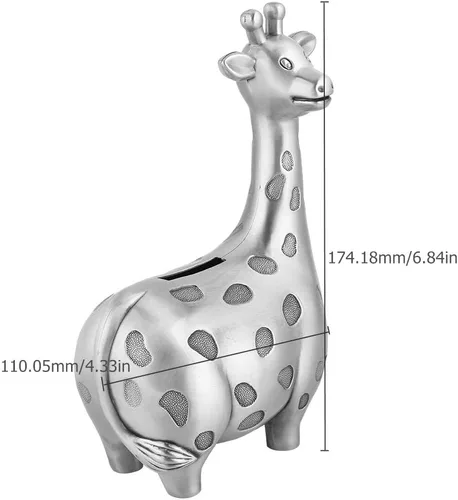 Vista 2 de Marhynchus Hucha Fawn, adornos coleccionables, aleación de plata antigua, maceta de ahorro de animales para decoración del hogar, niños y adultos