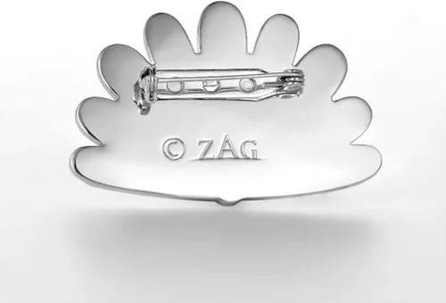 Vista 2 de ZAG STORE - Miraculous Ladybug - Broche de camuflaje de pavo real, Perla Latón, Esmalte
