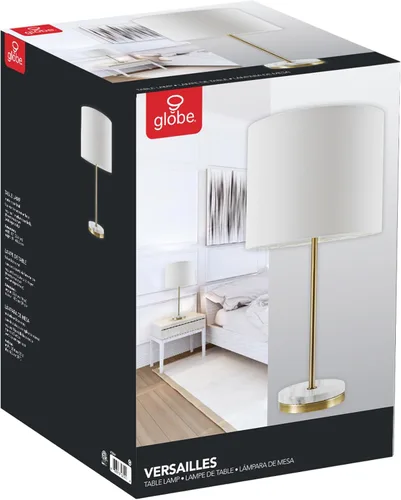 Vista 8 de Globe Electric 67044 Versailles - Lámpara de mesa, 19 pulgadas, dorado suave