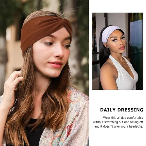 Vista 2 de DRESHOW Diademas para mujeres y niñas, diadema vintage anudada, bandas cruzadas para el cabello, accesorios