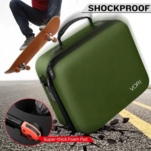 Vista 7 de VORI Funda de transporte para Nintendo SwitchSwitch modelo OLED (2021), funda protectora rígida de almacenamiento de viaje con asa y correa