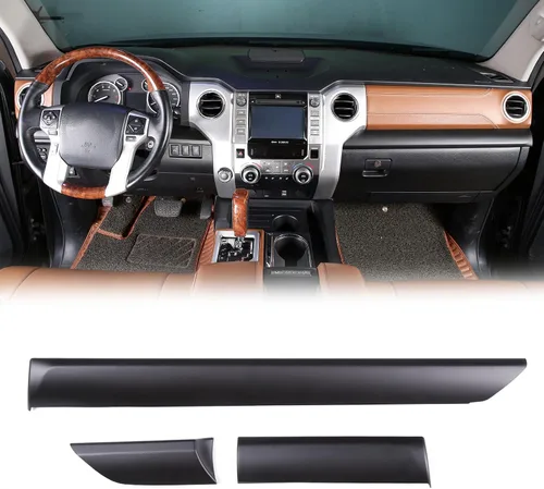 Vista 10 de Panel de instrumentos de control central de ABS, panel decorativo para Toyota Tundra 2014-2021, posición de conducción, ajuste lateral, 3 piezas