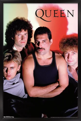 Vista 7 de Trends International Queen - Póster de pared en concierto, 14.725 x 22.375 pulgadas, versión enmarcada de madera de granero Versión enmarcada