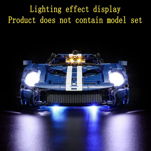 Vista 5 de GEAMENT Kit de luces LED compatible con Lego 2022 Ford GT – para Technic 42154 (juego de modelos no incluidos)