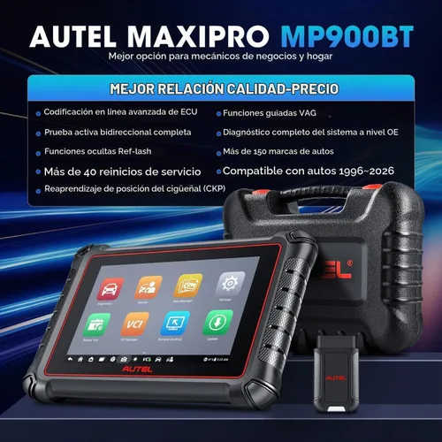 Vista 3 de Autel MaxiPRO MP900-BT escáner 2026 MP900BT OE C0ding como MS906 PRO MS906MAX 3000+ Active Test, 40+ Reset, OBD2 Bidirectional Scan Tool, Up of