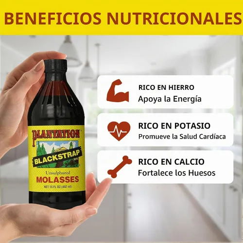 Vista 3 de Plantation Molasses, Blackstrap, 15 onzas