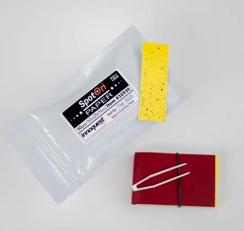 Vista 2 de SpotOn - Papel sensible al agua (WSP) para calibración de pulverizadores, un paquete de 1 x 3, 50 hojas por paquete, reduce los residuos y garantiza