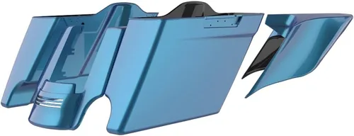 Vista 43 de Cubiertas laterales de alforjas estiradas para motocicleta, extensión extendida para Harley Touring 2014+ - Whisky ámbar Amber Whiskey