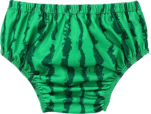 Vista 12 de Conjunto de 4 piezas de 3 piezas para bebé, diseño de sandía, para el primer cumpleaños, para tarta, de manga corta, pañales, con tirantes