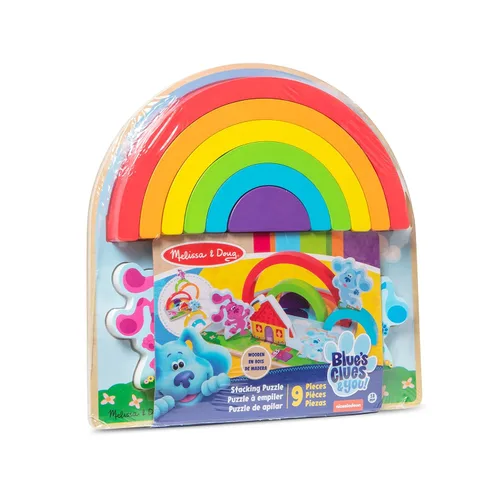 Vista 6 de Melissa & Doug Blue's Clues & You! Rompecabezas de madera con diseño de arco iris (9 piezas)