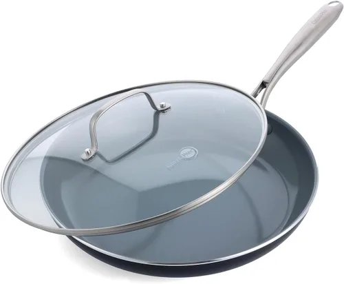Vista 9 de GreenPan Swift - Sartén antiadherente de 8 pulgadas, utensilios de cocina de cerámica sin PFAS, aptos para lavavajillas y horno/asador hasta 600 °F
