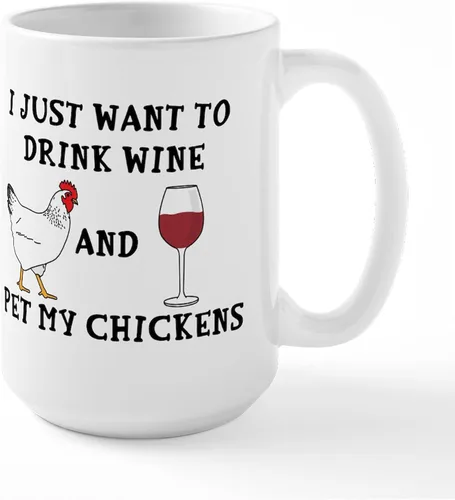 Vista 22 de CafePress Backyard Chicken Whisperer Mugs Taza de café de cerámica de 15 oz (15.0 fl oz)