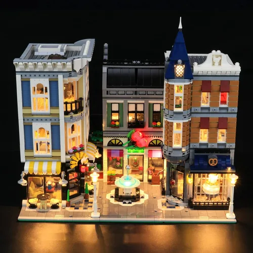 Vista 4 de LIGHTAILING Kit de iluminación LED para Lego- 10255, modelo de bloques de construcción cuadrados de montaje, juego de luces LED compatible