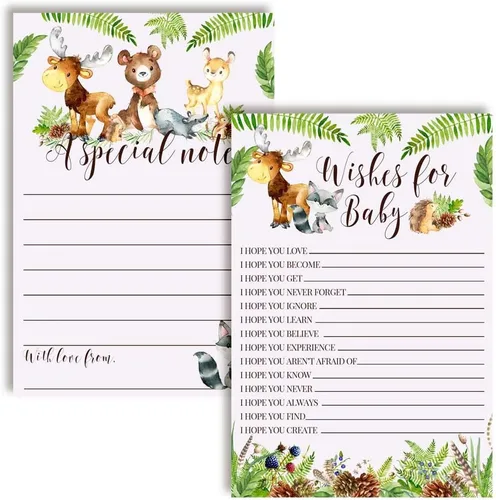 Vista 11 de Amanda Creation Adventure Awaits Baby Wishes Cards 20, 4 x 6 pulgadas, gran recuerdo y actividad divertida para baby showers, deseos para recuerdos