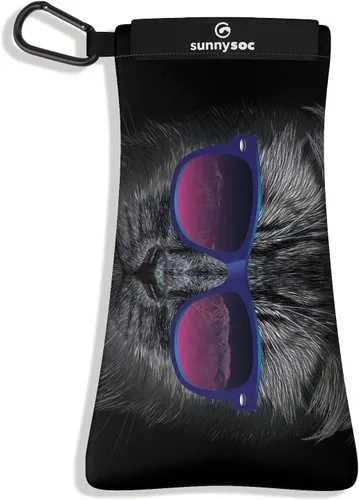 Vista 19 de GOGGLESOC Sunnysoc - Bolsa para gafas de sol con paño de limpieza y mosquetón