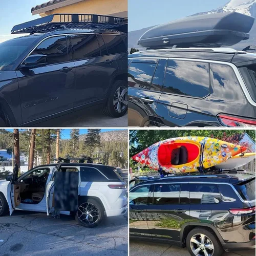 Vista 4 de Estante de carga de aluminio para Cadillac XT4 2018-2025 y XT6 2019-2025 Barras transversales Accesorios de portaequipajes