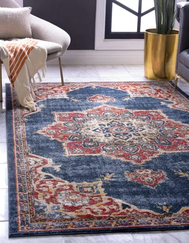 Vista 16 de Único Loom - Alfombra de la colección Utopia con estampado botánico vintage, tonos cálidos