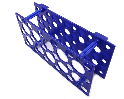 Vista 4 de Driak Estante de tubo de centrífuga de plástico de 28 pozos Estantes desmontables de la tina usados para tubo de centrífuga de 0.3 fl oz, 0.5 fl oz