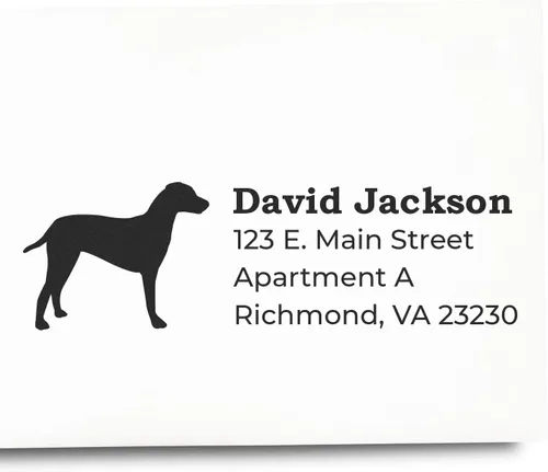 Vista 44 de Airedale Terrier Address Stamp, Custom Airedale Terrier Hand Stamp for Dog Lovers, Duo Rubber Return Address for Pet Owners