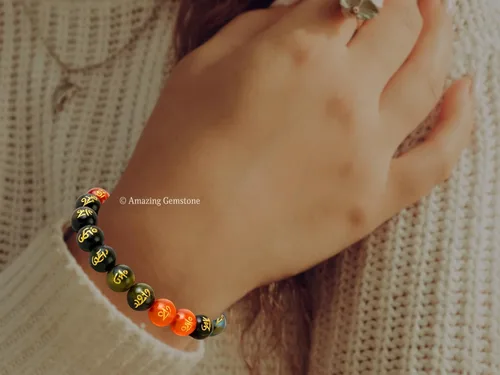 Vista 329 de Amazing Gemstone Crystal Bracelet for Women Men's Gifts - Protection Healing Crystal Bracelet - 8mm Gemstone Beaded Stretchable Bracelet Pulseras